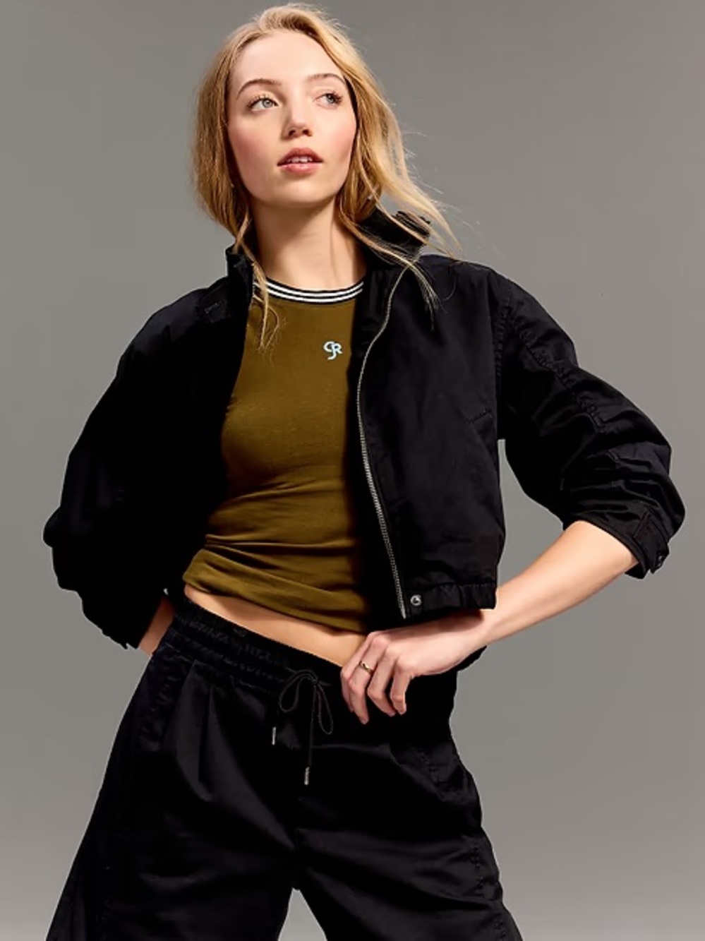 Old Navy x Christopher John Rogers Mock-Neck Bomber Jacket NEW M Utility